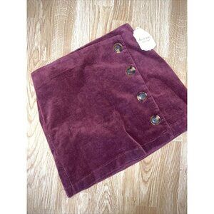 Altar’d State Wine Corduroy Mini Skirt size Small NEW NWTS Burgundy Wine Color O